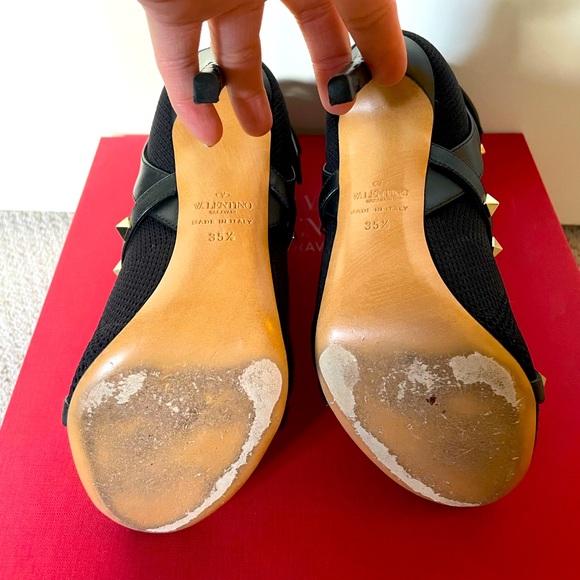 Valentino Black Rockstud Sock Boots - Picture 4 of 5